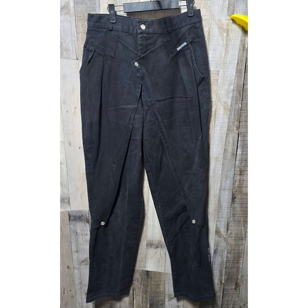Roughrider by Circle T Vintage 80s Black Flap Western Cowgirl Rodeo Jeans 15/16